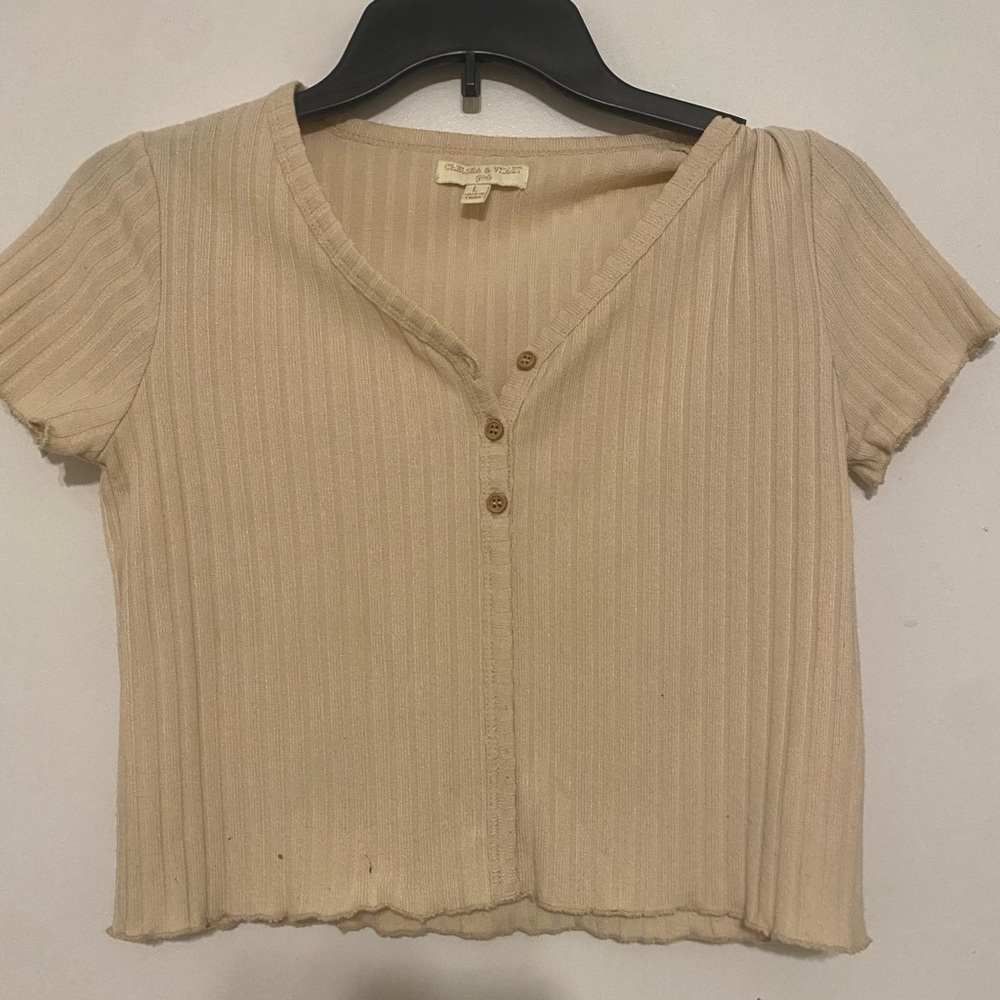 beige big kids crop